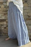 Marina Chalk Stripe Palazzo Pant Denim 